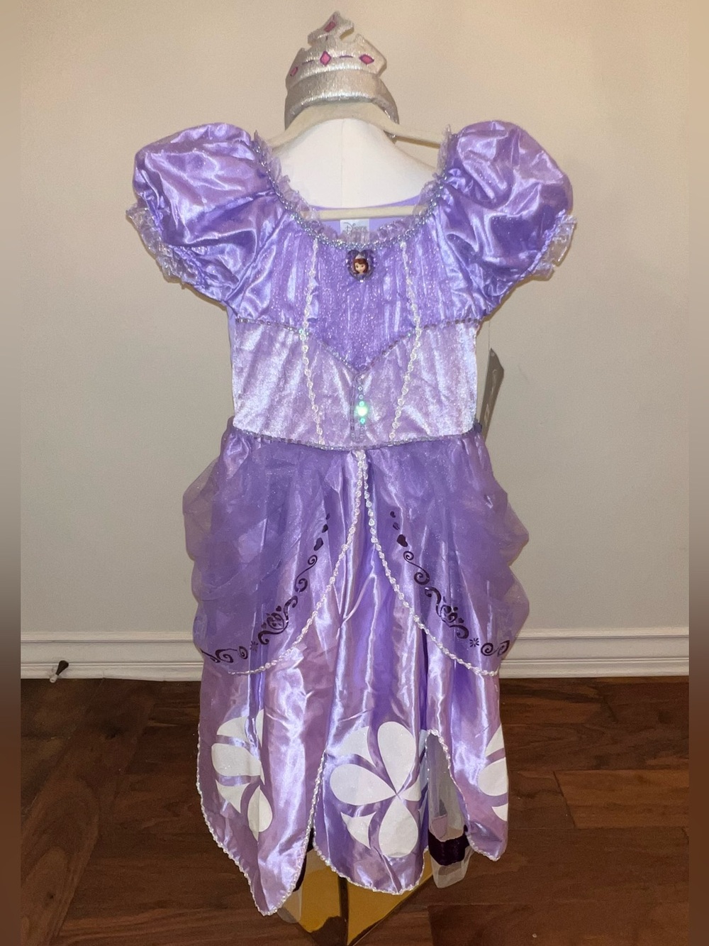 NWT Disney Store Sofia the first Dress and Crown Sz 9/10